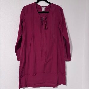 Sundance Dress 100% Cotton Gauze Pintuck Tassels Ruffles Size S NWOT